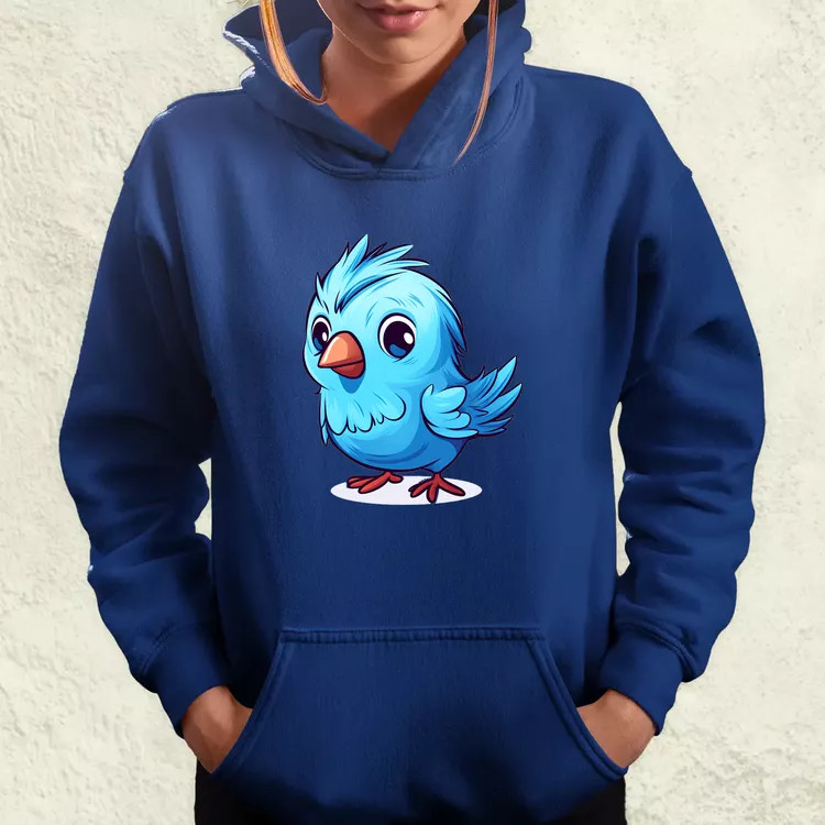 Kawaii kék madár v2 női pulóver