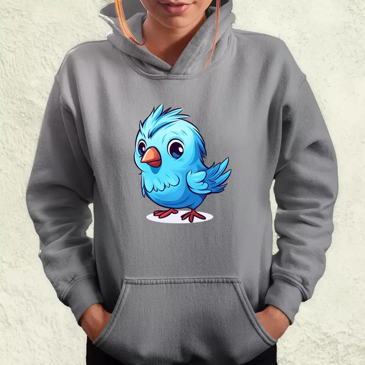Kawaii kék madár v2 női pulóver