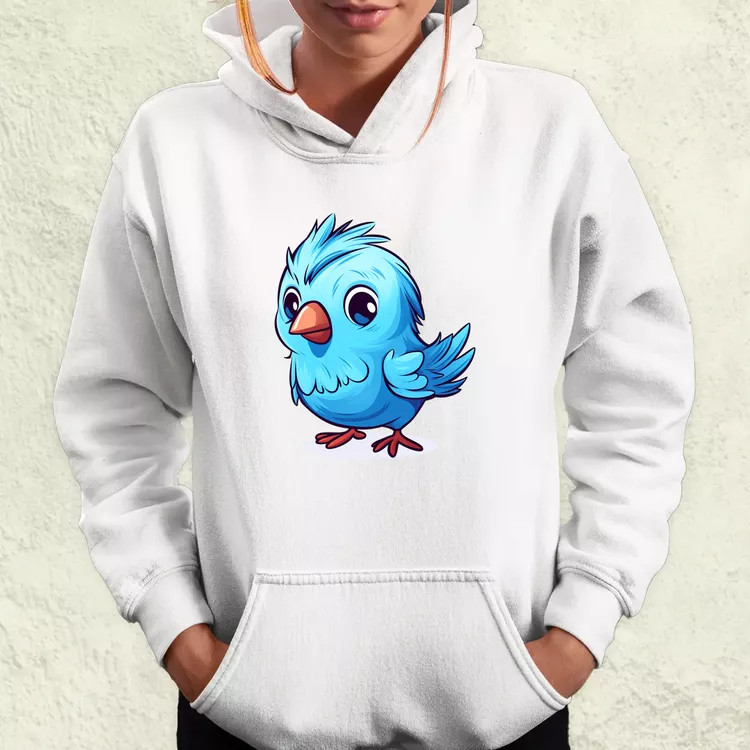 Kawaii kék madár v2 női pulóver