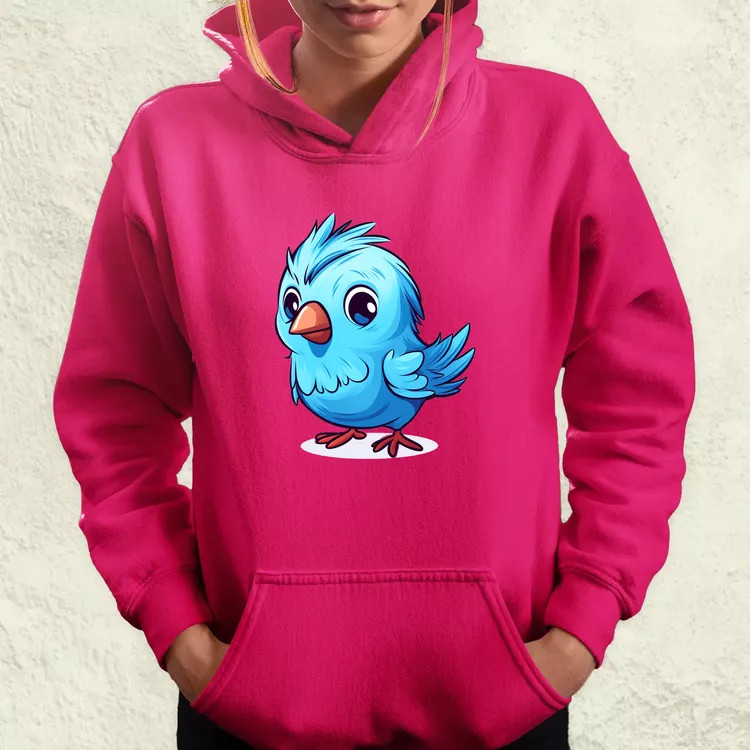 Kawaii kék madár v2 női pulóver