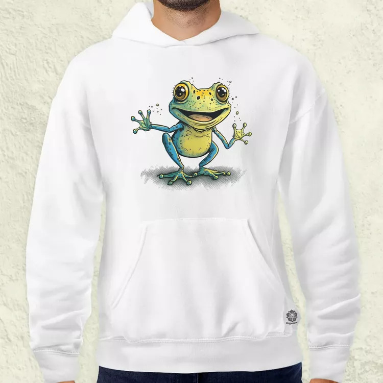 Kék béka v2 férfi pulóver