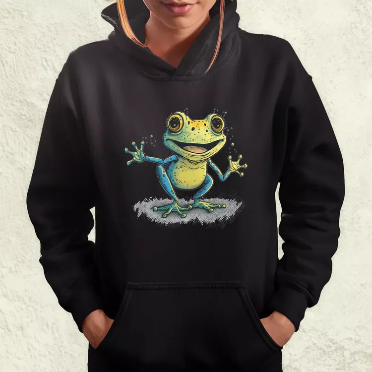 Kék béka v2 női pulóver