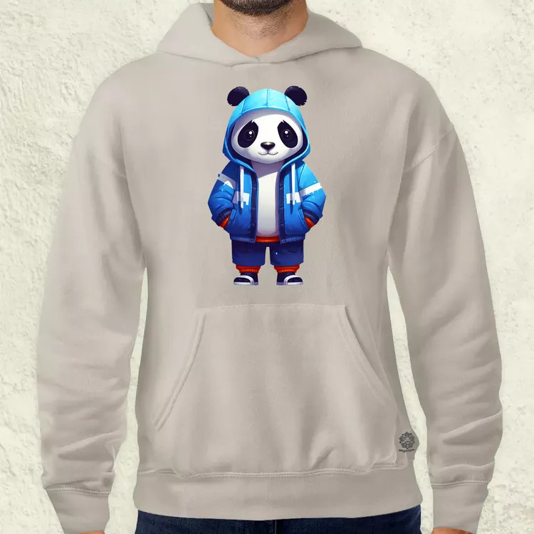 Kék panda srác v1 férfi pulóver