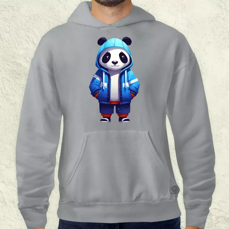 Kék panda srác v1 férfi pulóver