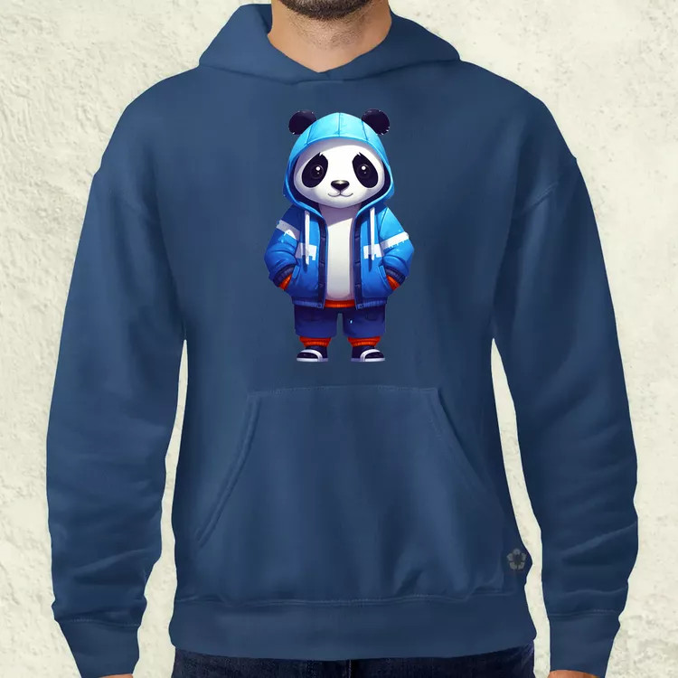 Kék panda srác v1 férfi pulóver