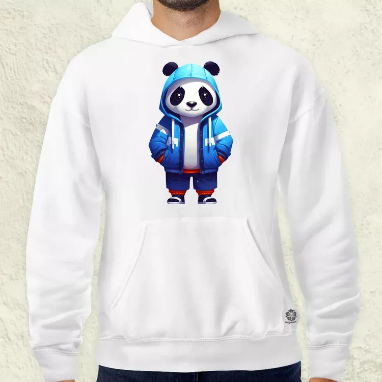 Kék panda srác v1 férfi pulóver