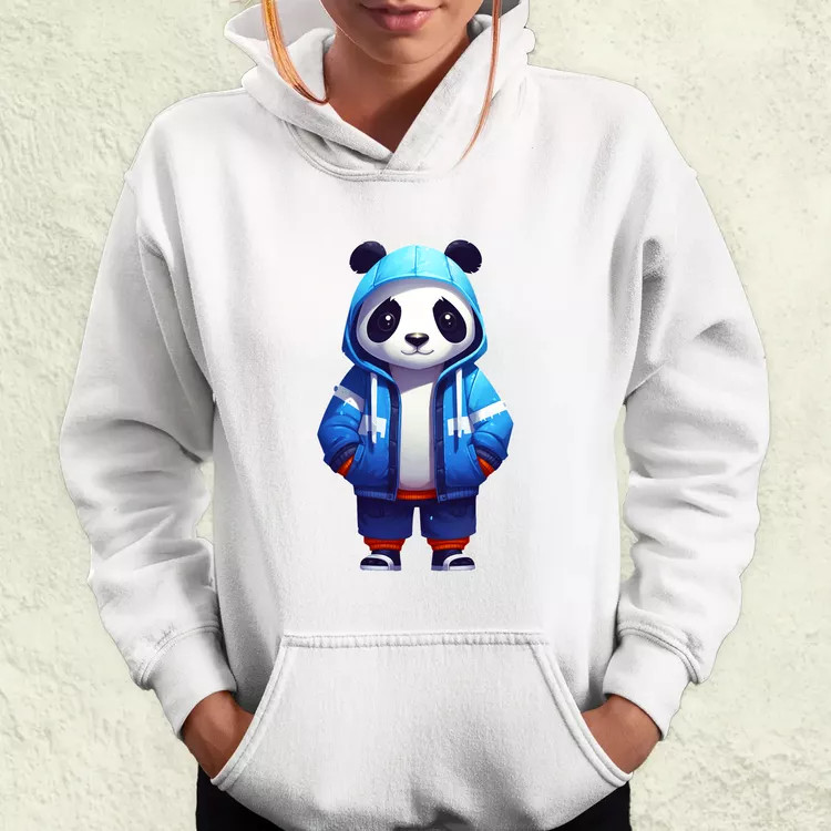 Kék panda srác v1 női pulóver