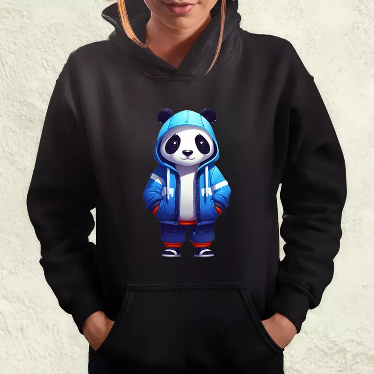 Kék panda srác v1 női pulóver