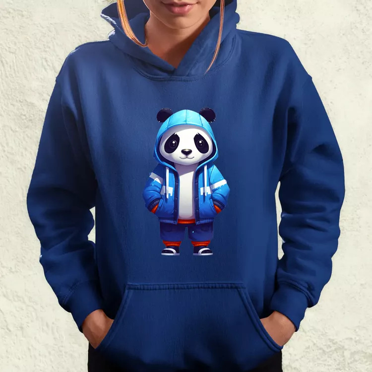 Kék panda srác v1 női pulóver