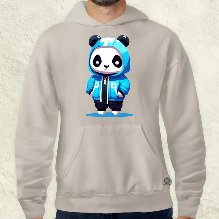 Kék panda srác v2 férfi pulóver