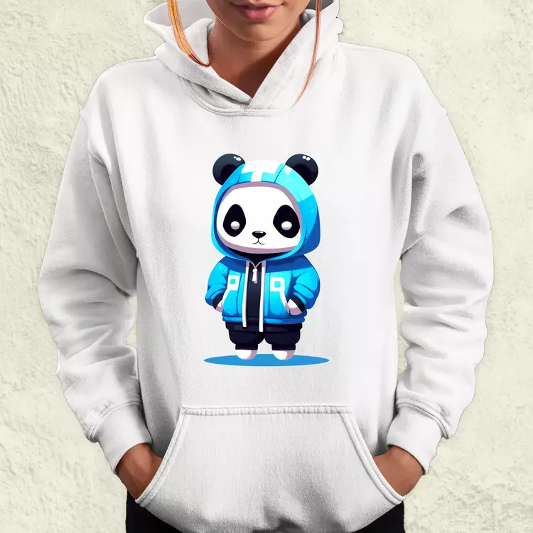 Kék panda srác v2 női pulóver