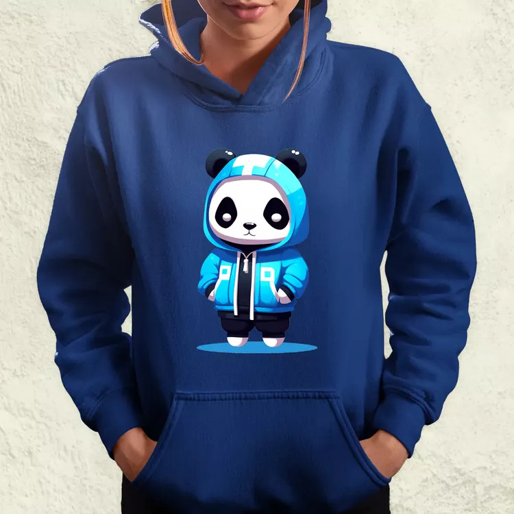 Kék panda srác v2 női pulóver