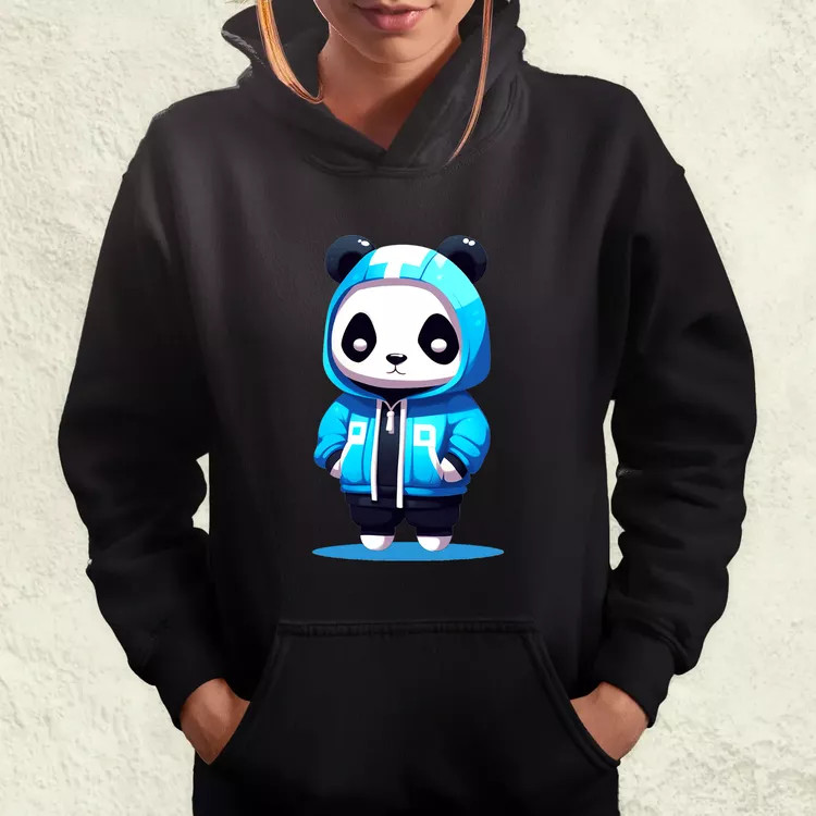 Kék panda srác v2 női pulóver