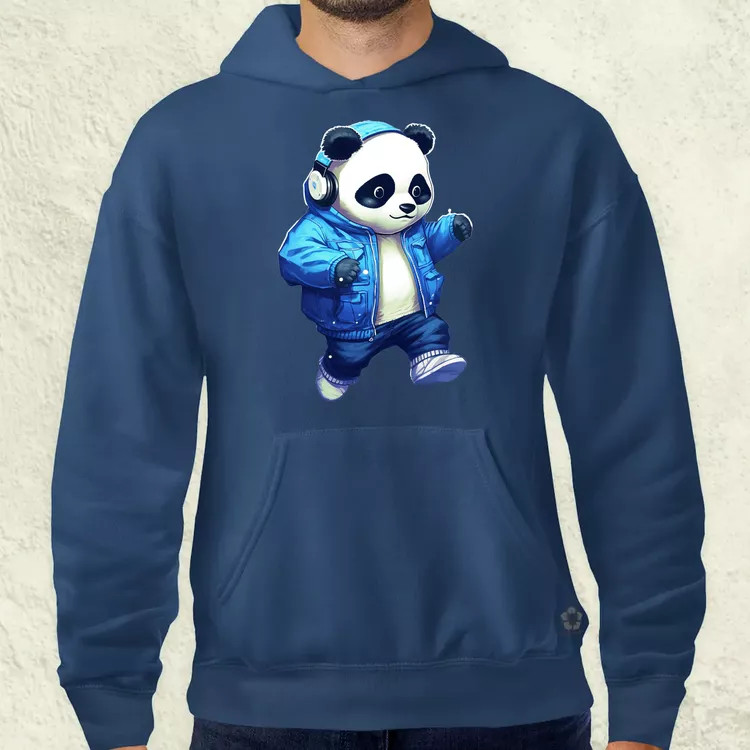 Kék panda srác v3 férfi pulóver