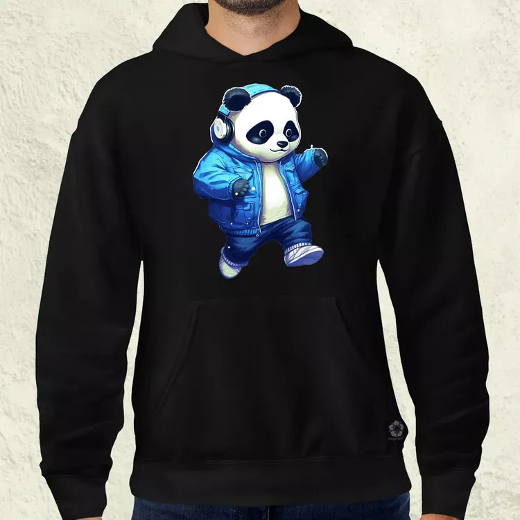 Kék panda srác v3 férfi pulóver