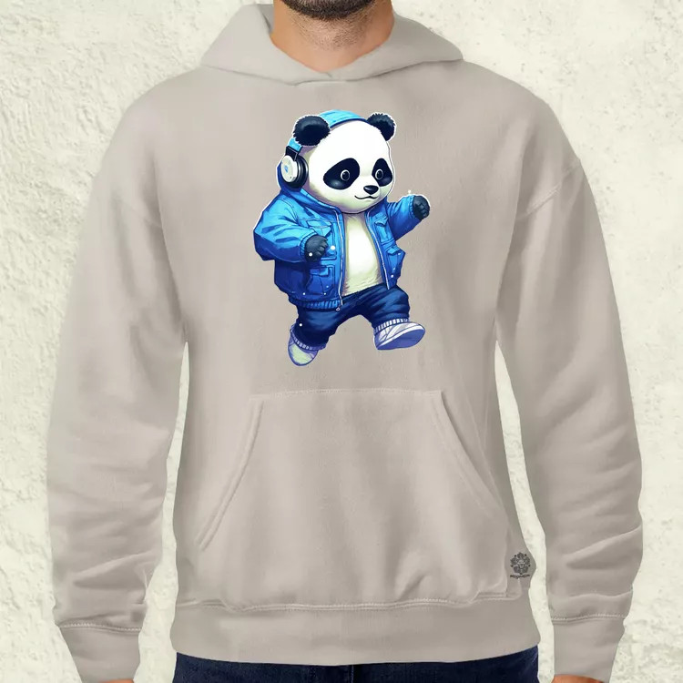 Kék panda srác v3 férfi pulóver