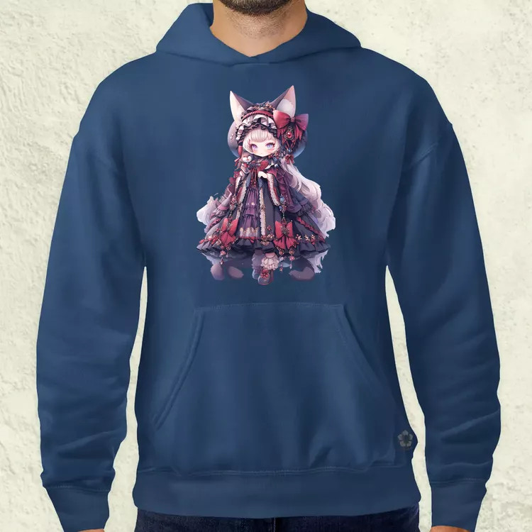 Chibi macskalány v4 férfi pulóver