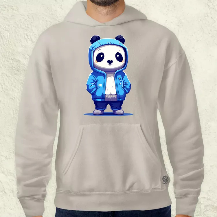 Kék panda srác v4 férfi pulóver