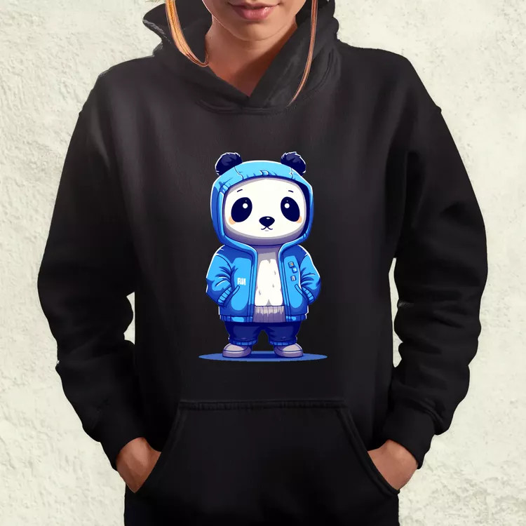 Kék panda srác v4 női pulóver