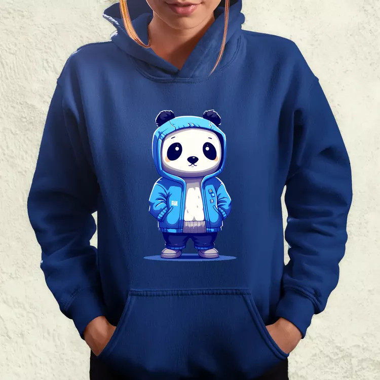 Kék panda srác v4 női pulóver