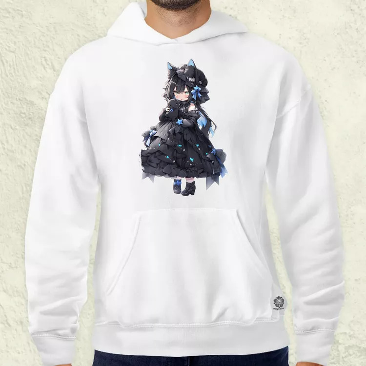 Chibi macskalány v5 férfi pulóver