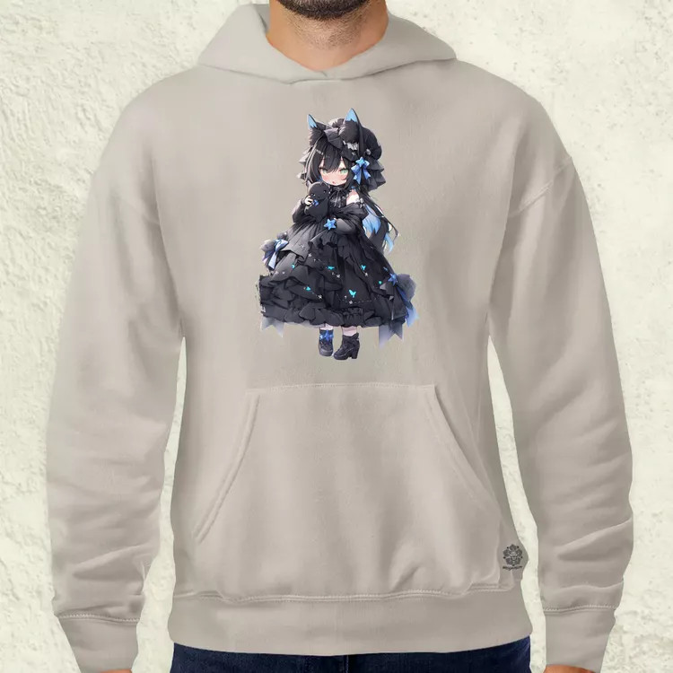 Chibi macskalány v5 férfi pulóver