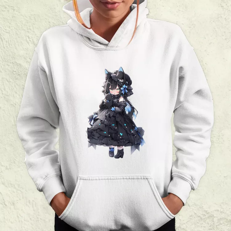 Chibi macskalány v5 női pulóver