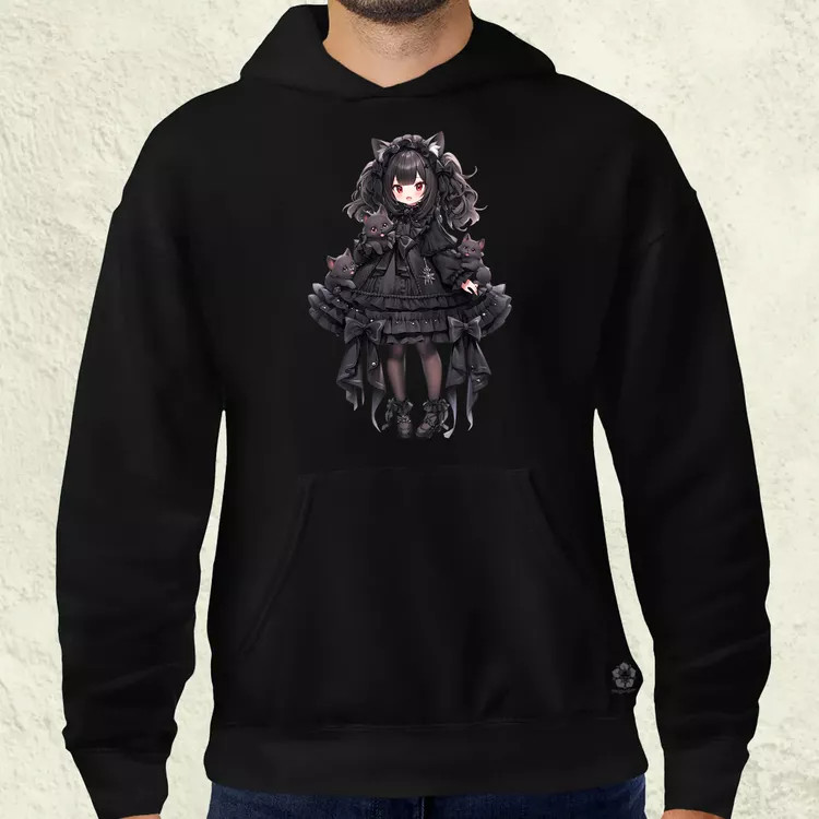 Chibi macskalány v6 férfi pulóver