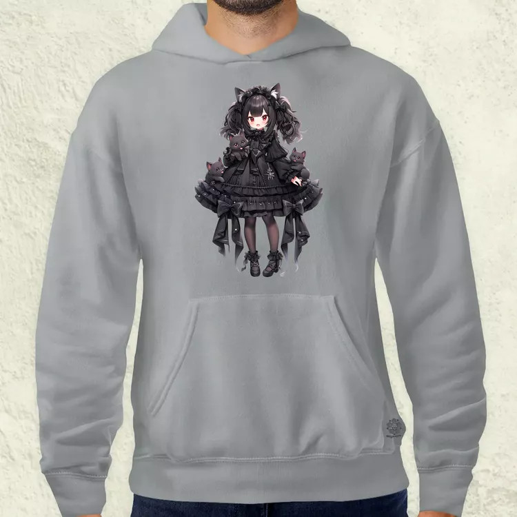 Chibi macskalány v6 férfi pulóver