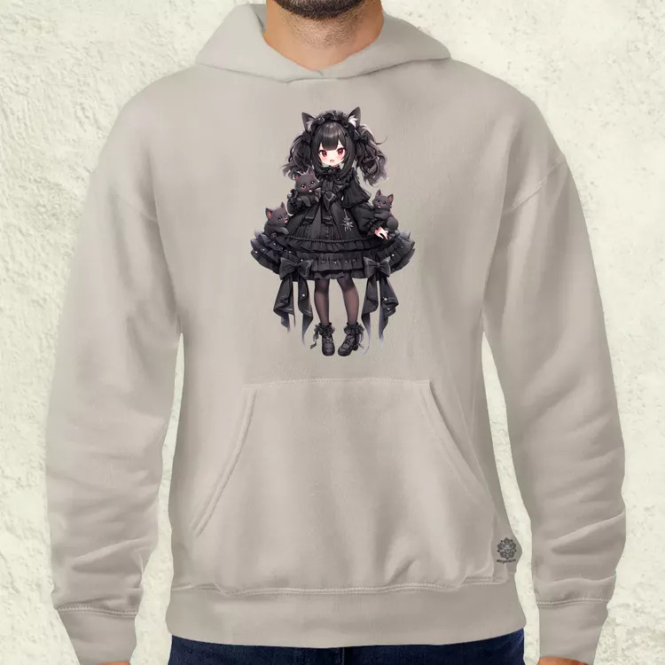 Chibi macskalány v6 férfi pulóver