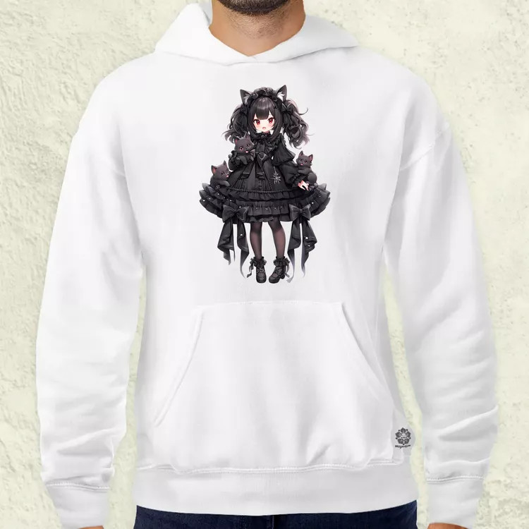 Chibi macskalány v6 férfi pulóver