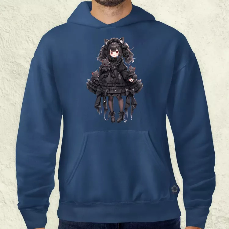 Chibi macskalány v6 férfi pulóver