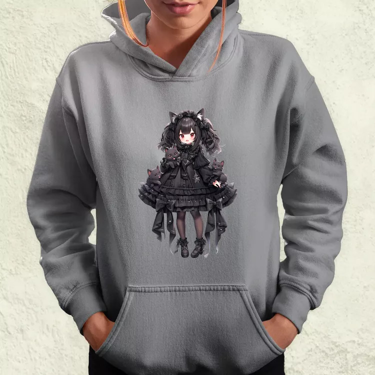 Chibi macskalány v6 női pulóver