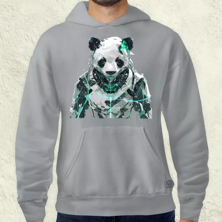 Kiborg panda v1 férfi pulóver