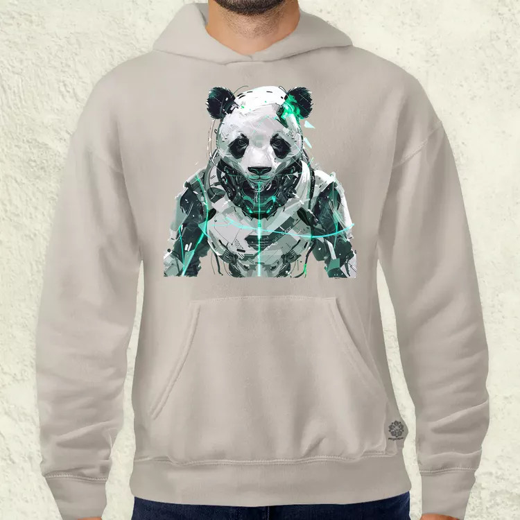 Kiborg panda v1 férfi pulóver
