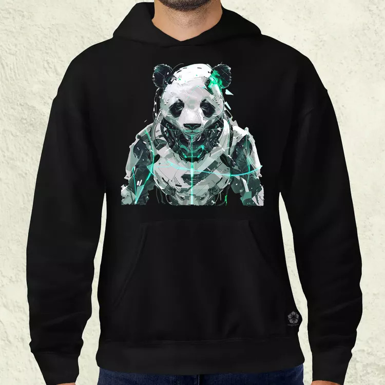 Kiborg panda v1 férfi pulóver