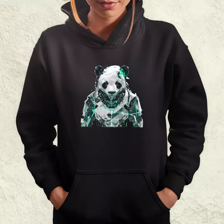 Kiborg panda v1 női pulóver