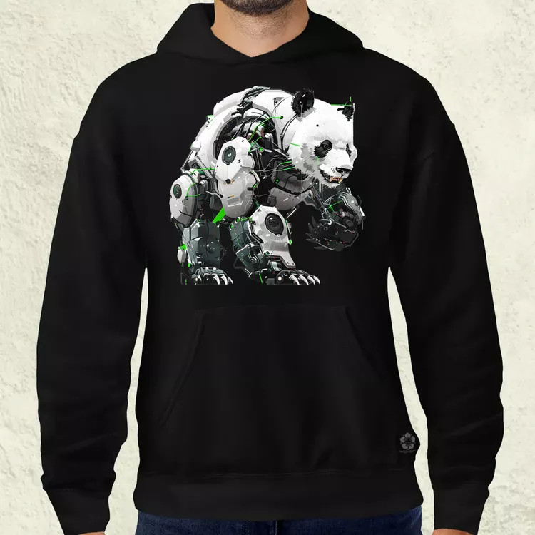 Kiborg panda v10 férfi pulóver
