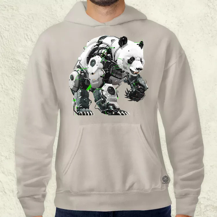 Kiborg panda v10 férfi pulóver