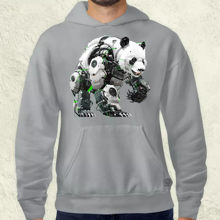 Kiborg panda v10 férfi pulóver