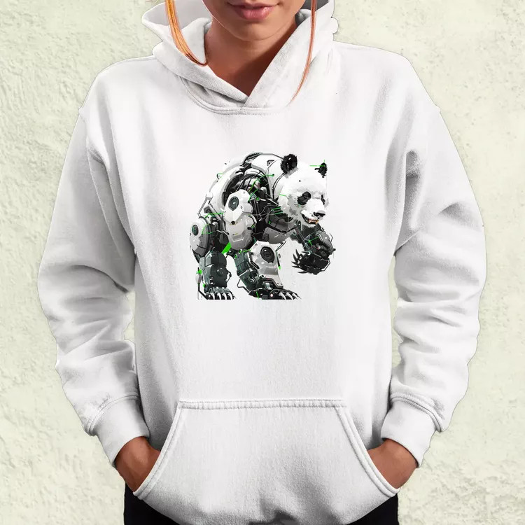 Kiborg panda v10 női pulóver