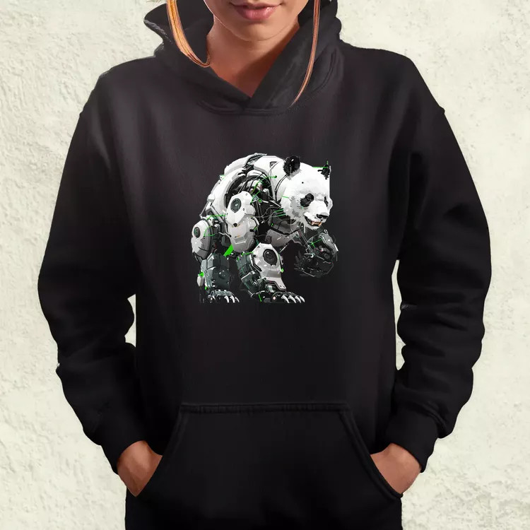 Kiborg panda v10 női pulóver