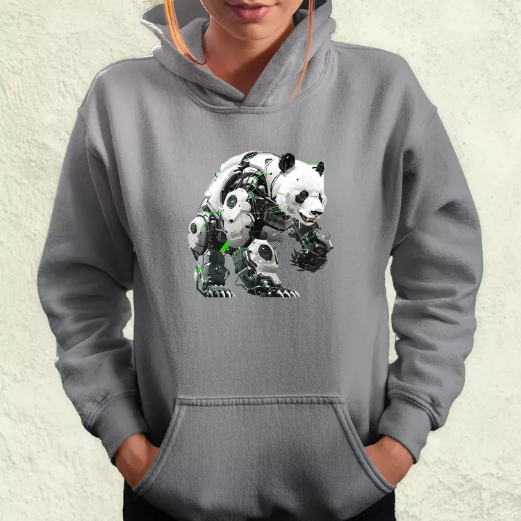 Kiborg panda v10 női pulóver