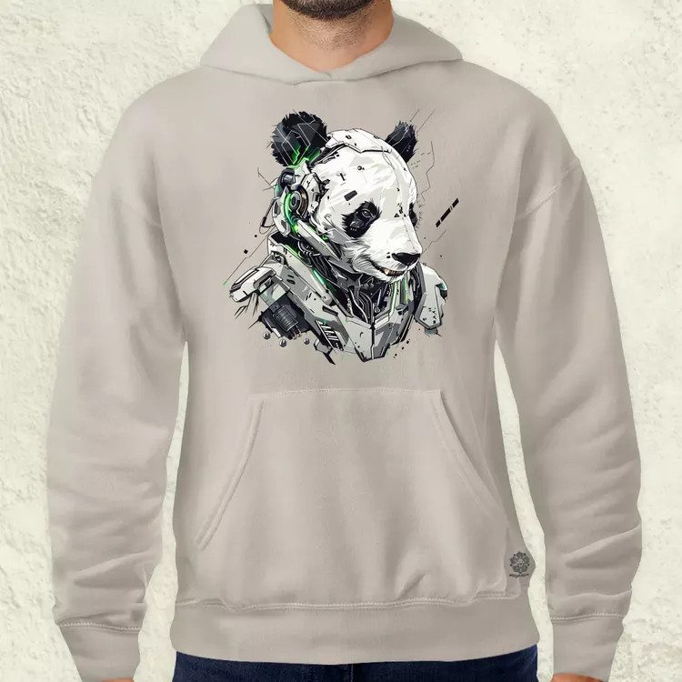 Kiborg panda v2 férfi pulóver