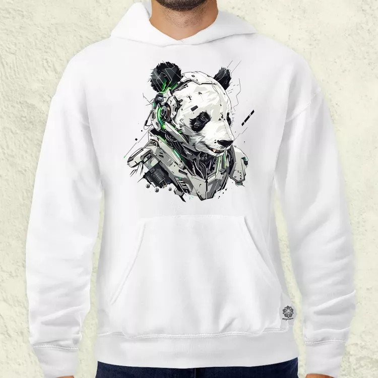 Kiborg panda v2 férfi pulóver