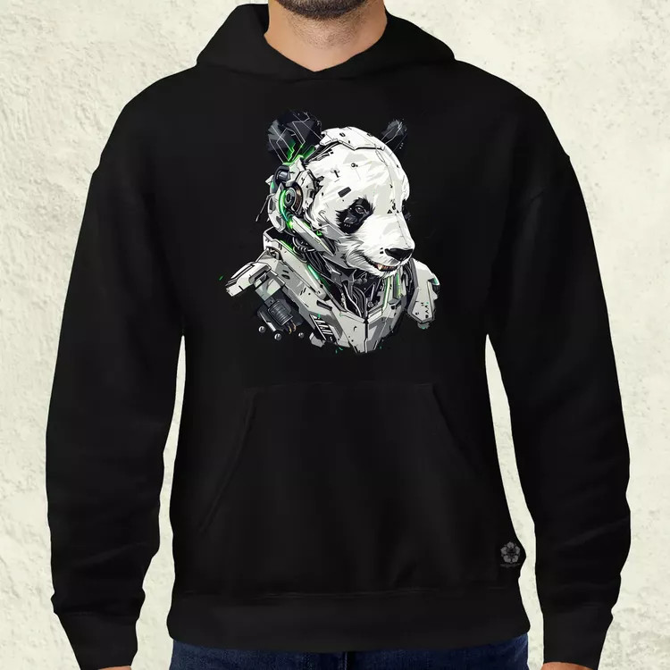 Kiborg panda v2 férfi pulóver
