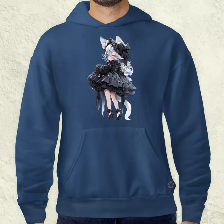 Chibi macskalány v7 férfi pulóver