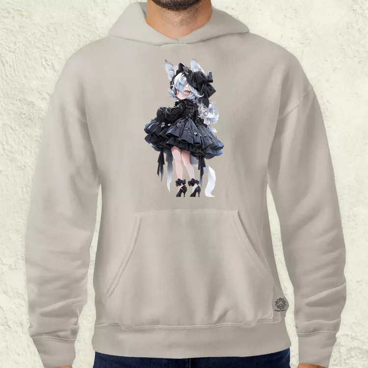 Chibi macskalány v7 férfi pulóver