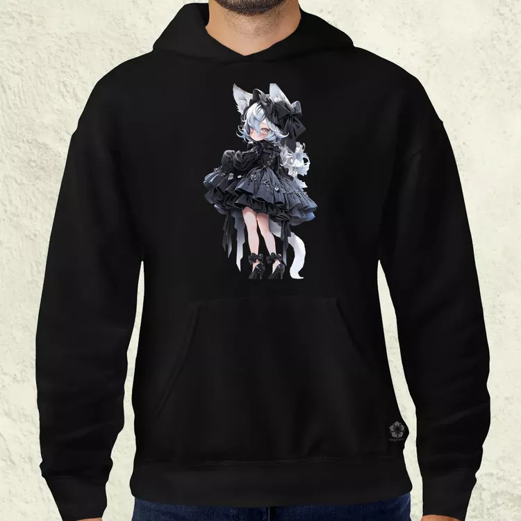 Chibi macskalány v7 férfi pulóver