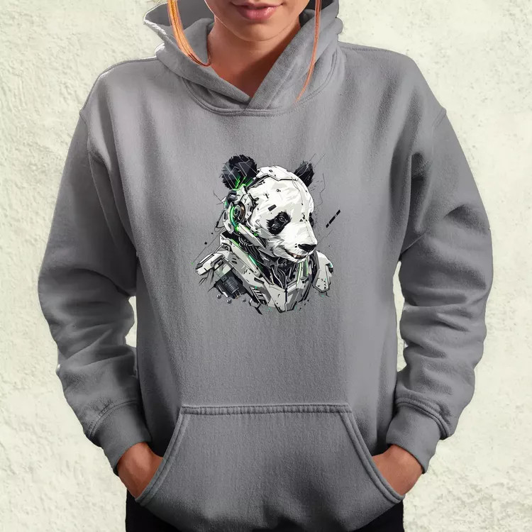 Kiborg panda v2 női pulóver